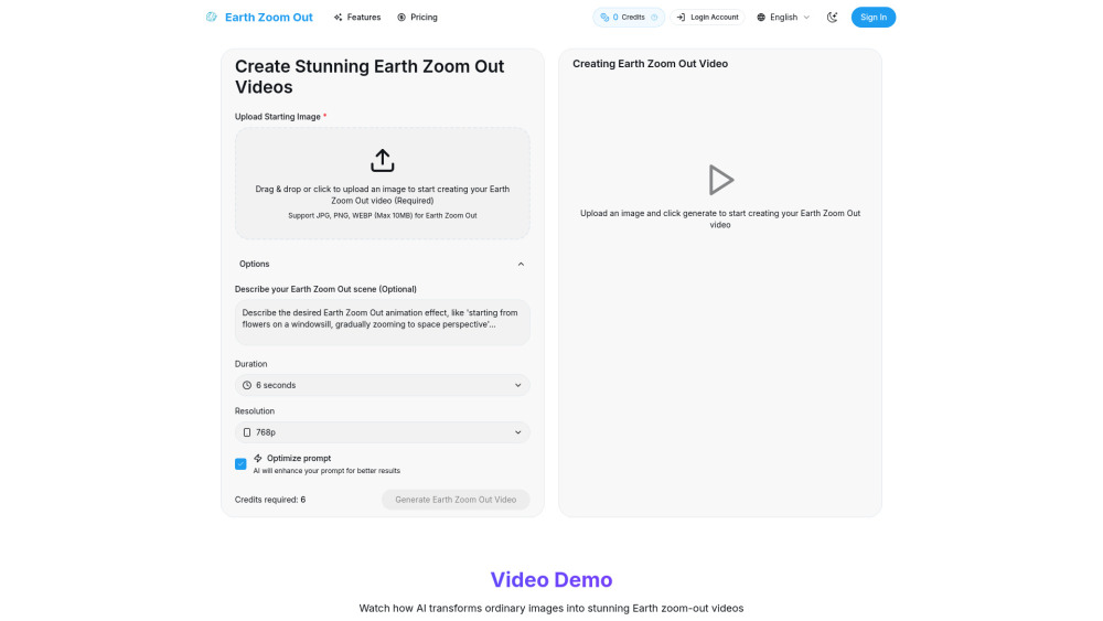 Earth Zoom Out AI