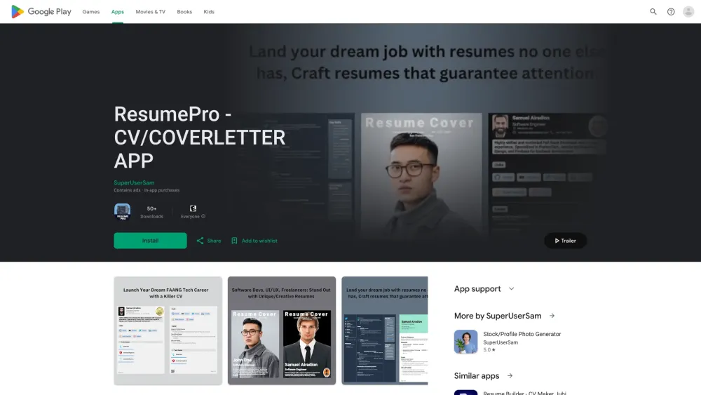 ResumePro - CV/COVERLETTER APP