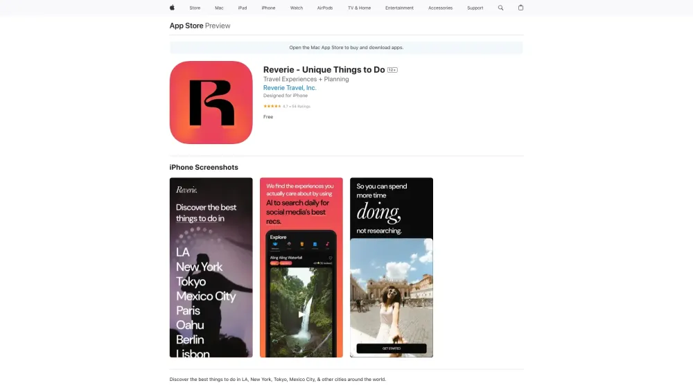 Reverie - Unique Things to Do